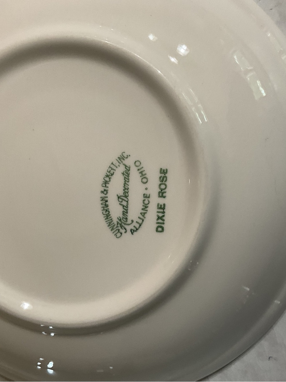 Vintage Floral Serving Bowl with Pink Rim. Set of 4 - Picture 4 of 9